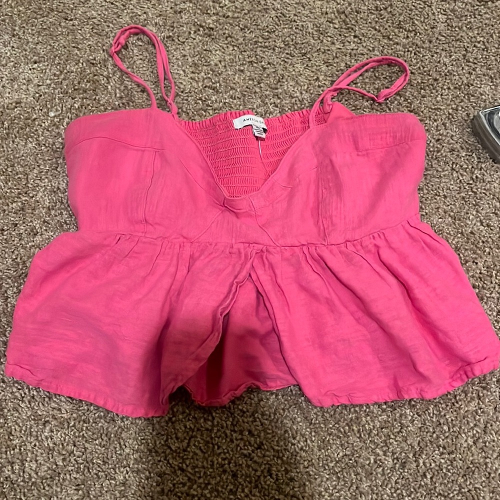 American Eagle hot pink top